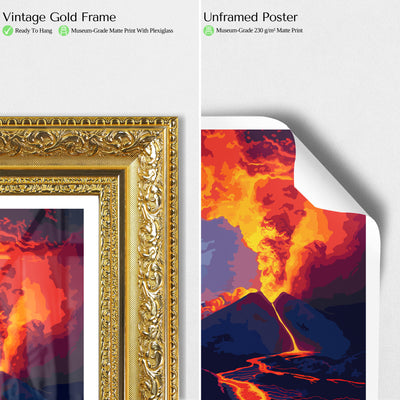 Hawai’i Volcanoes National Park Poster – Eruption Wall Art Print - Wanderlust Posters