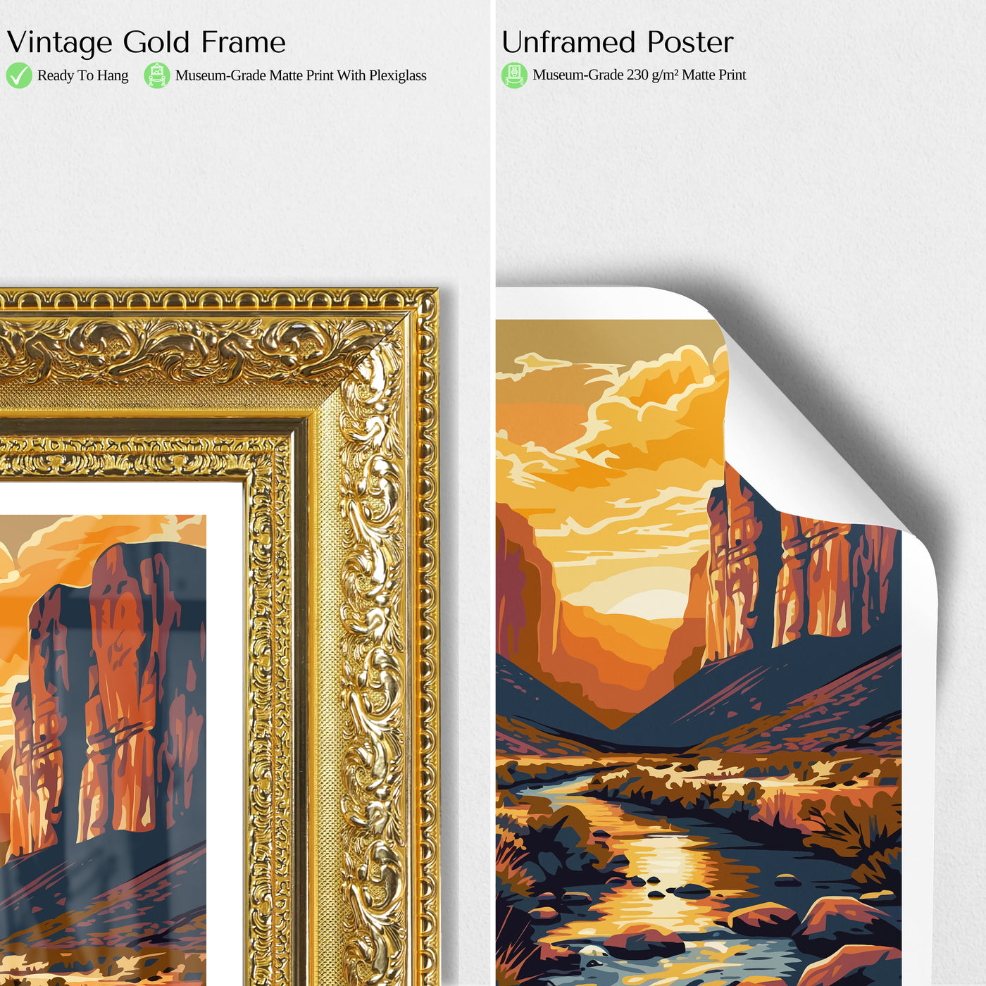 Big Bend National Park Poster - Sunset Desert Wall Art - Wanderlust Posters