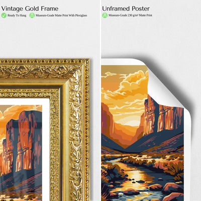 Big Bend National Park Poster - Sunset Desert Wall Art - Wanderlust Posters