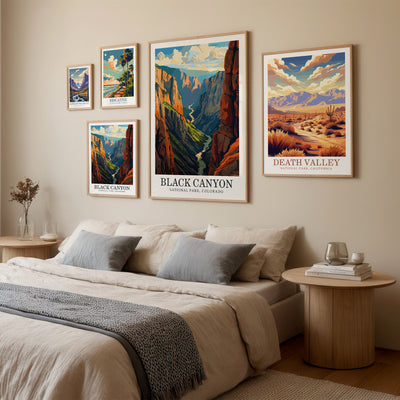Black Canyon National Park Poster - Dramatic Retro Print - Wanderlust Posters