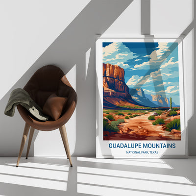 Guadalupe Mountains National Park Poster – Vintage-Style Texas Wall Art Print - Wanderlust Posters