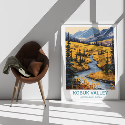 Kobuk Valley National Park Poster – Remote Alaska Tundra Vintage Art - Wanderlust Posters