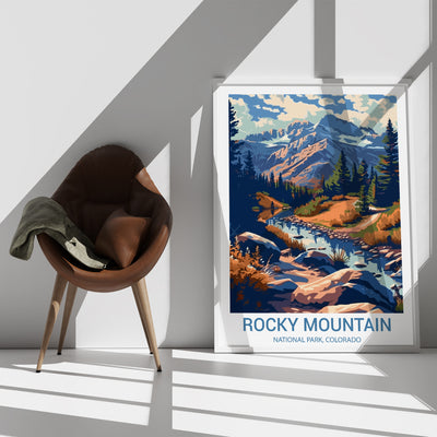 Rocky Mountain National Park Poster – Vintage Colorado Alpine Wall Art - Wanderlust Posters