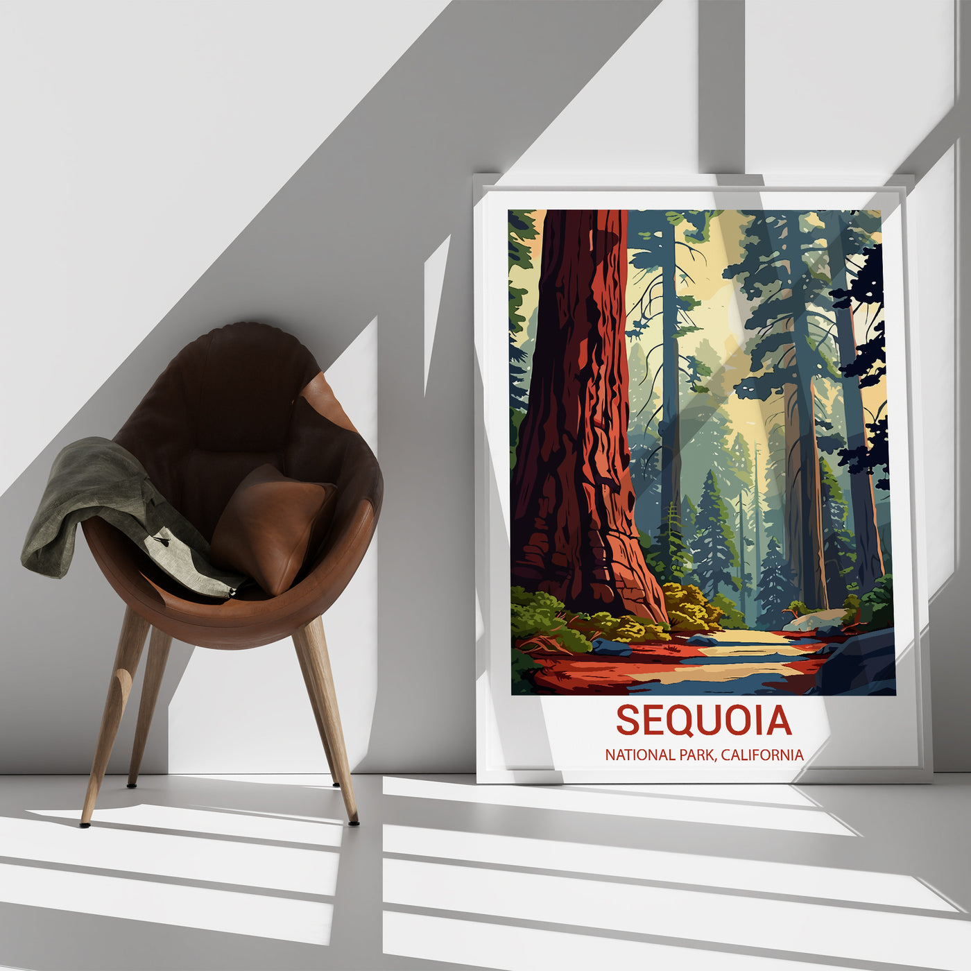 Sequoia National Park Poster – Giant Redwood Trees Print - Wanderlust Posters