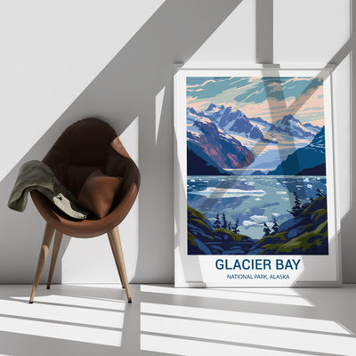 Glacier Bay National Park Poster – Vintage Alaska Wall Art Print - Wanderlust Posters