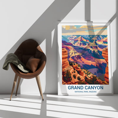 Grand Canyon National Park Poster – Vintage Arizona Desert Wall Art - Wanderlust Posters