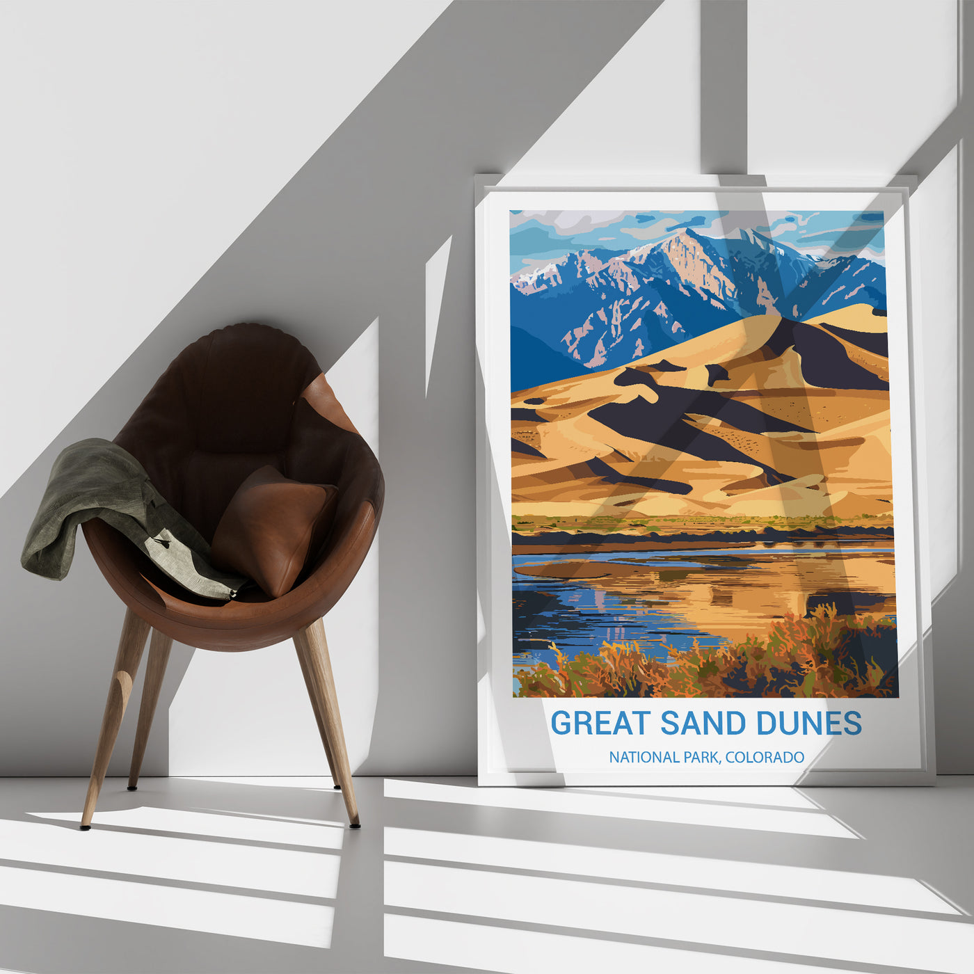Great Sand Dunes National Park Poster – Vintage Colorado Landscape Print - Wanderlust Posters