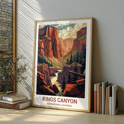 Kings Canyon National Park Poster – California Canyon Landscape Wall Print - Wanderlust Posters