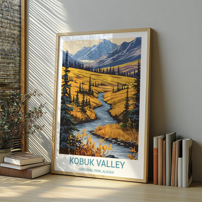 Kobuk Valley National Park Poster – Remote Alaska Tundra Vintage Art - Wanderlust Posters