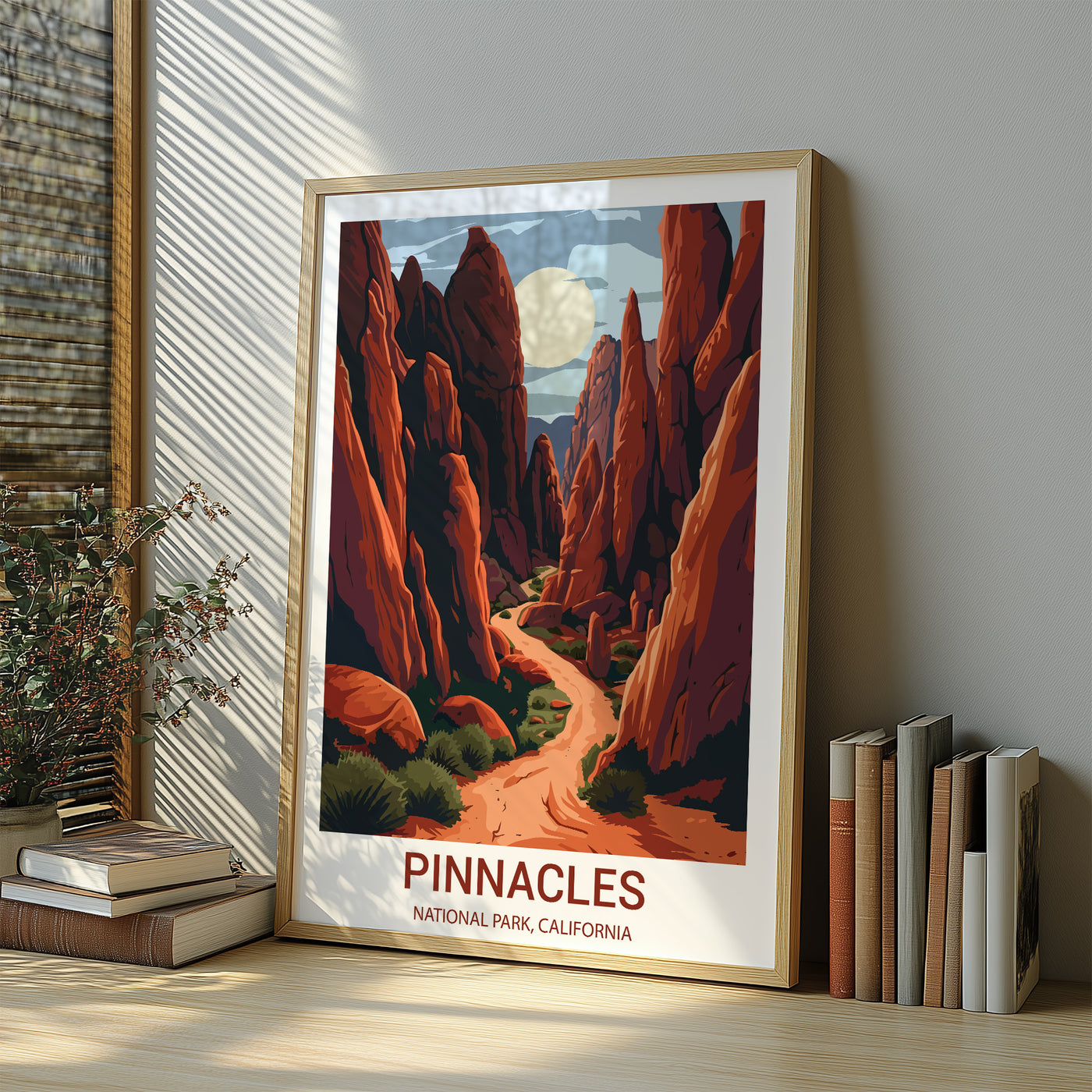 Pinnacles National Park Poster – Vintage California Rock Formations Wall Art - Wanderlust Posters