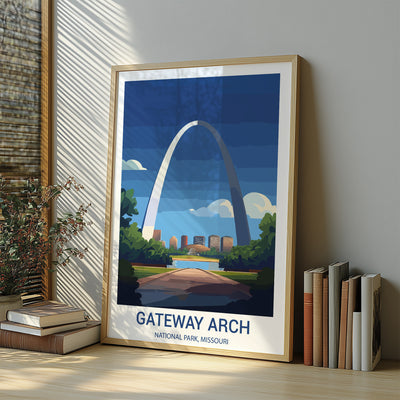 Gateway Arch National Park Poster – Retro-Styled St. Louis Wall Art Print - Wanderlust Posters