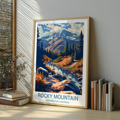 Rocky Mountain National Park Poster – Vintage Colorado Alpine Wall Art - Wanderlust Posters