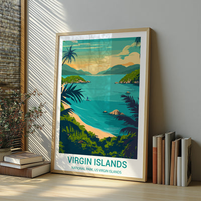 Virgin Islands National Park Poster – Tropical Beach Vintage Print - Wanderlust Posters