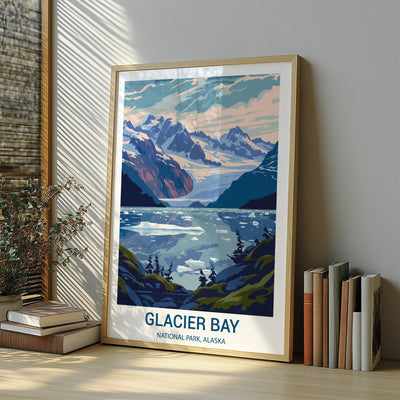 Glacier Bay National Park Poster – Vintage Alaska Wall Art Print - Wanderlust Posters