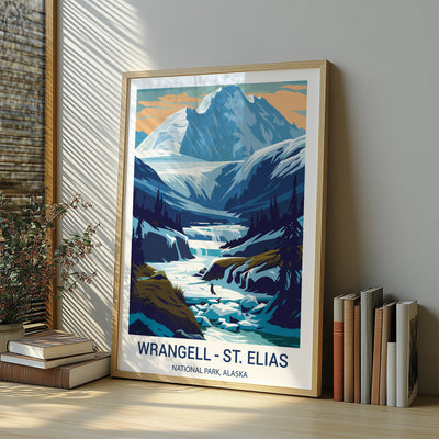 Wrangell–St. Elias National Park Poster – Alaska Glacier Print - Wanderlust Posters
