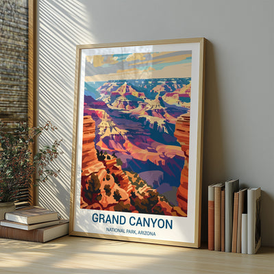 Grand Canyon National Park Poster – Vintage Arizona Desert Wall Art - Wanderlust Posters