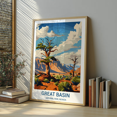 Great Basin National Park Poster – Retro Nevada Desert Wall Art Print - Wanderlust Posters