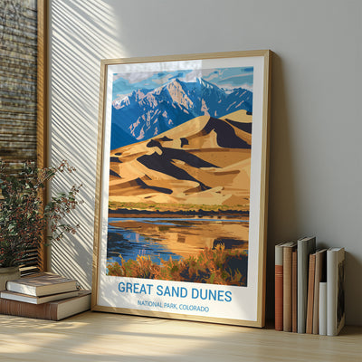 Great Sand Dunes National Park Poster – Vintage Colorado Landscape Print - Wanderlust Posters