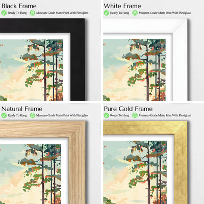 Congaree National Park Poster – Scenic Vintage Nature Print - Wanderlust Posters