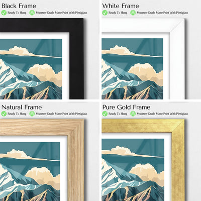Denali National Park Poster – Vintage Mountain Landscape Print - Wanderlust Posters
