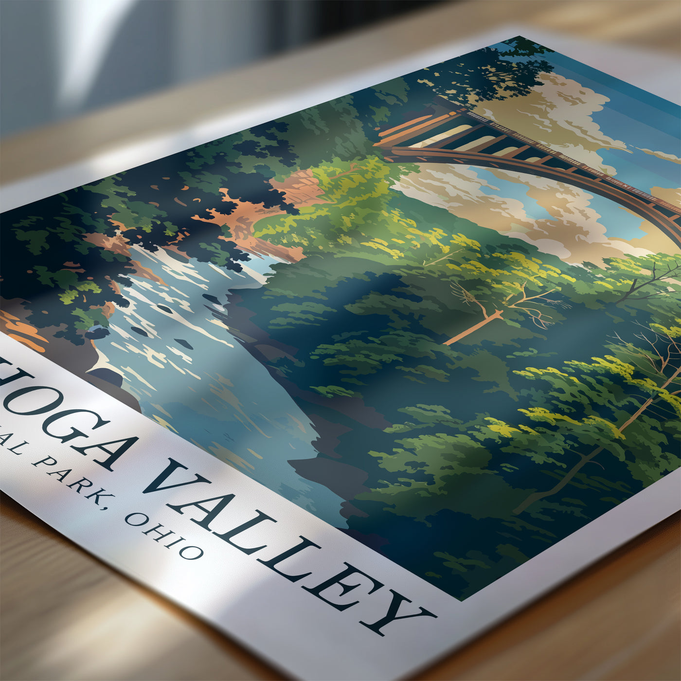Cuyahoga Valley National Park Poster – Retro Landscape Print - Wanderlust Posters