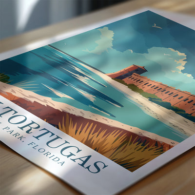 Dry Tortugas National Park Poster – Coastal Vintage Print - Wanderlust Posters
