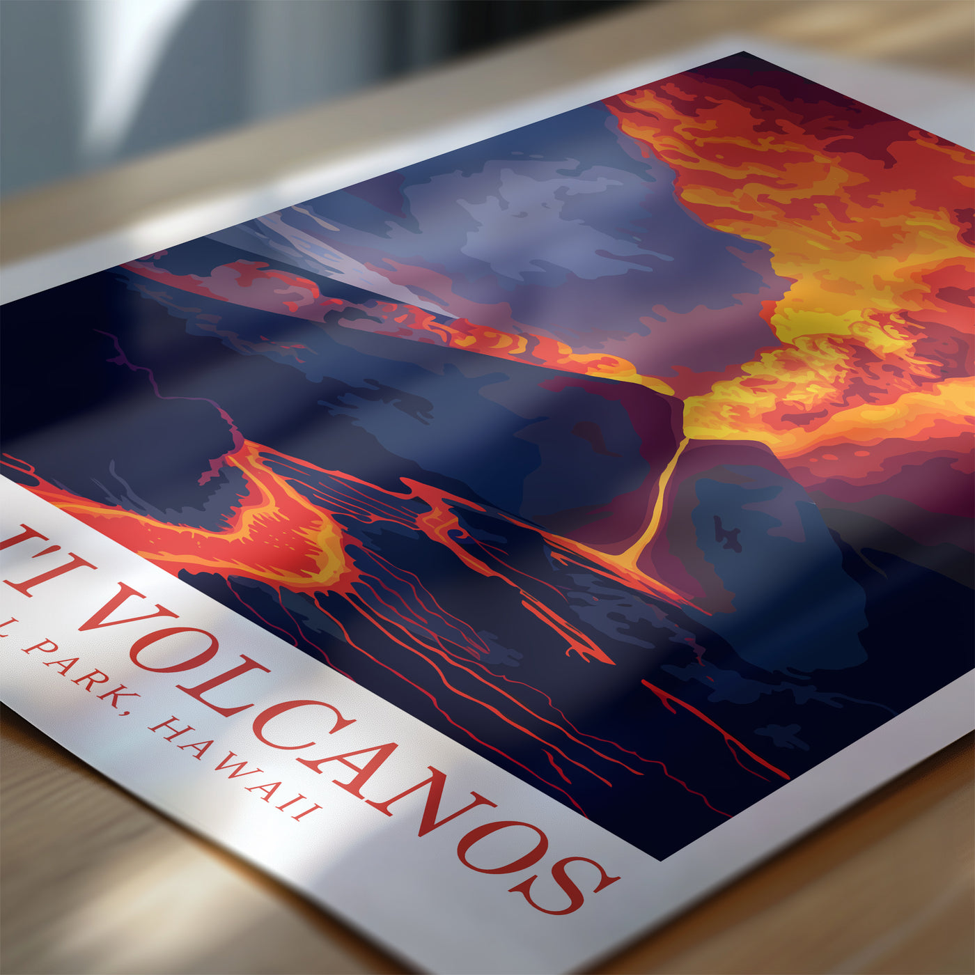 Hawai’i Volcanoes National Park Poster – Eruption Wall Art Print - Wanderlust Posters