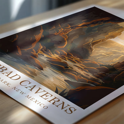 Carlsbad Caverns National Park Poster – Vintage Wall Art Print - Wanderlust Posters