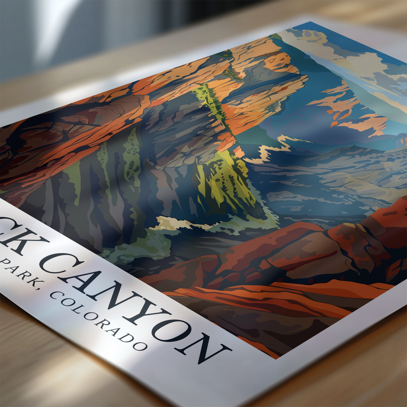 Black Canyon National Park Poster - Dramatic Retro Print - Wanderlust Posters