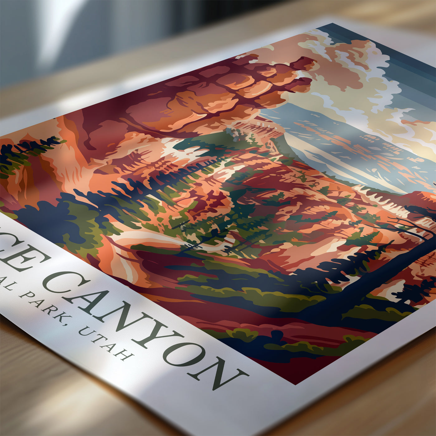 Bryce Canyon National Park Poster - Vintage Hoodoo Art Print - Wanderlust Posters