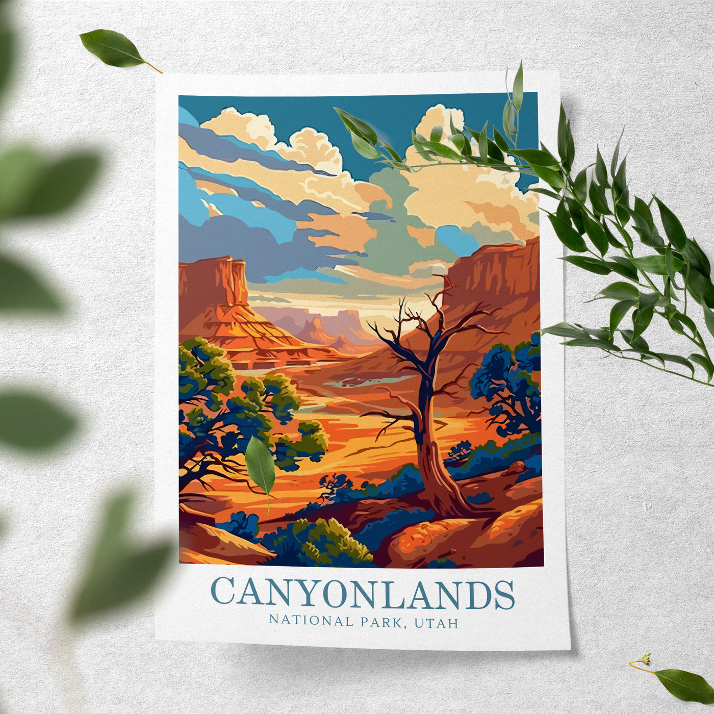 Canyonlands National Park Poster - Retro Scenic Wall Art - Wanderlust Posters