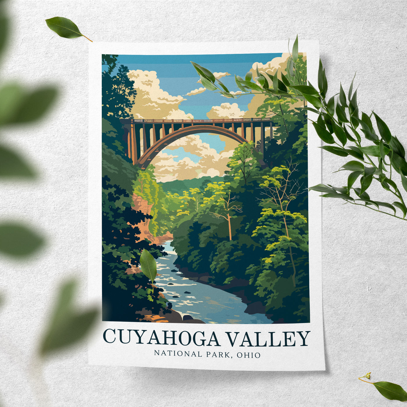Cuyahoga Valley National Park Poster – Retro Landscape Print - Wanderlust Posters