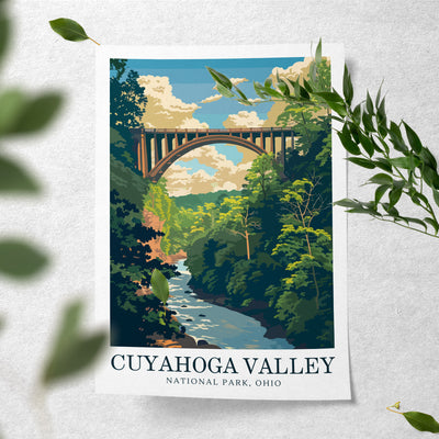 Cuyahoga Valley National Park Poster – Retro Landscape Print - Wanderlust Posters