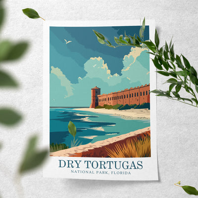 Dry Tortugas National Park Poster – Coastal Vintage Print - Wanderlust Posters