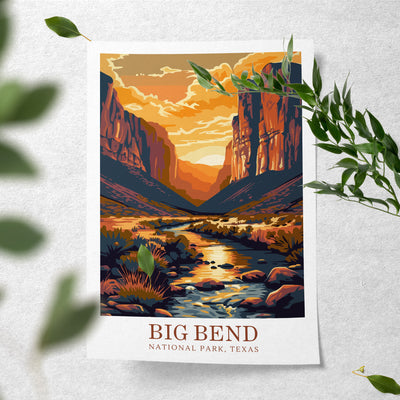 Big Bend National Park Poster - Sunset Desert Wall Art - Wanderlust Posters