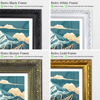 Denali National Park Poster – Vintage Mountain Landscape Print - Wanderlust Posters