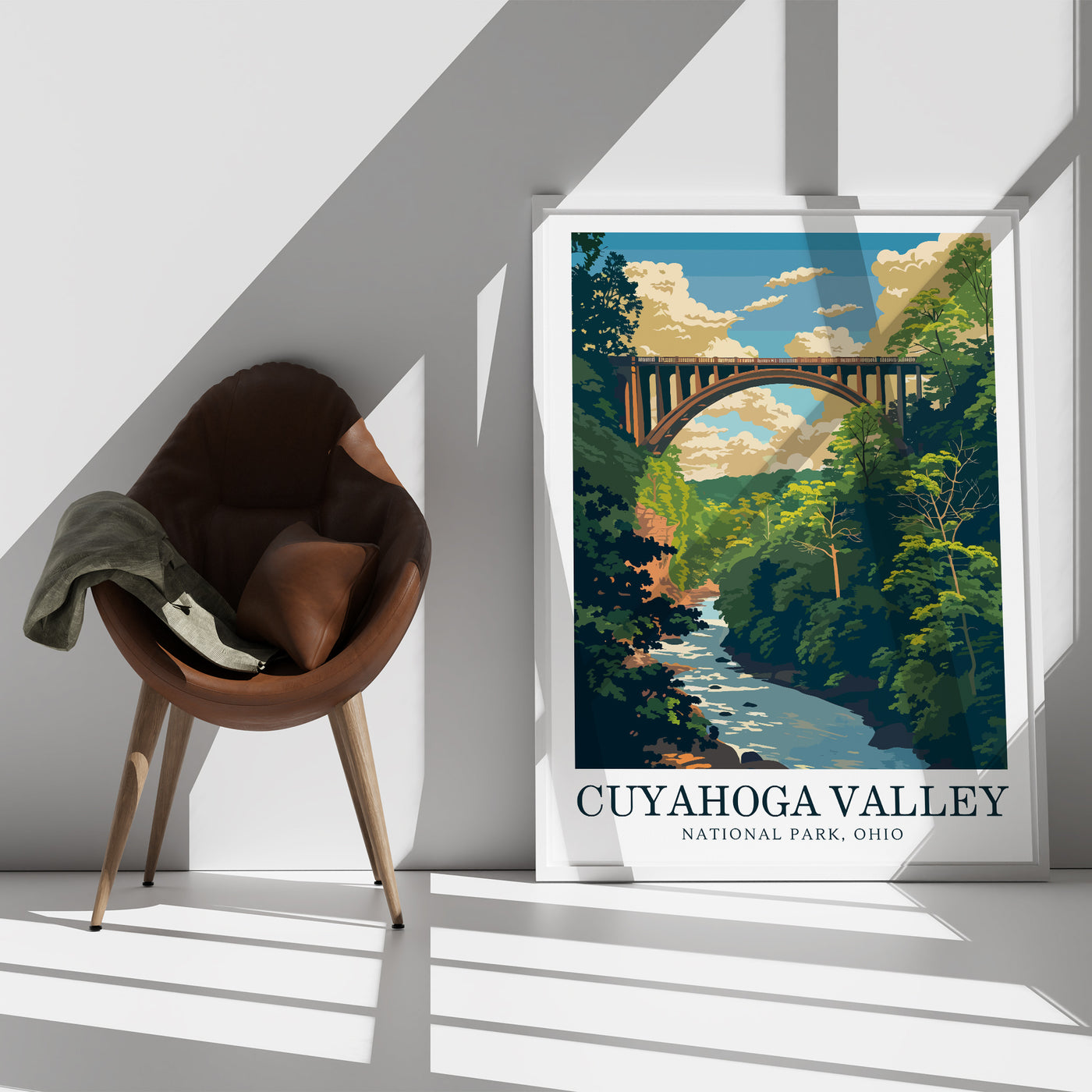 Cuyahoga Valley National Park Poster – Retro Landscape Print - Wanderlust Posters