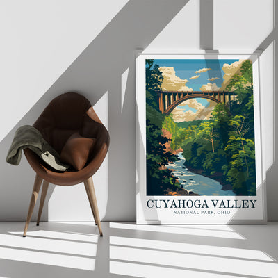 Cuyahoga Valley National Park Poster – Retro Landscape Print - Wanderlust Posters