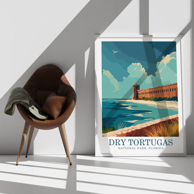 Dry Tortugas National Park Poster – Coastal Vintage Print - Wanderlust Posters