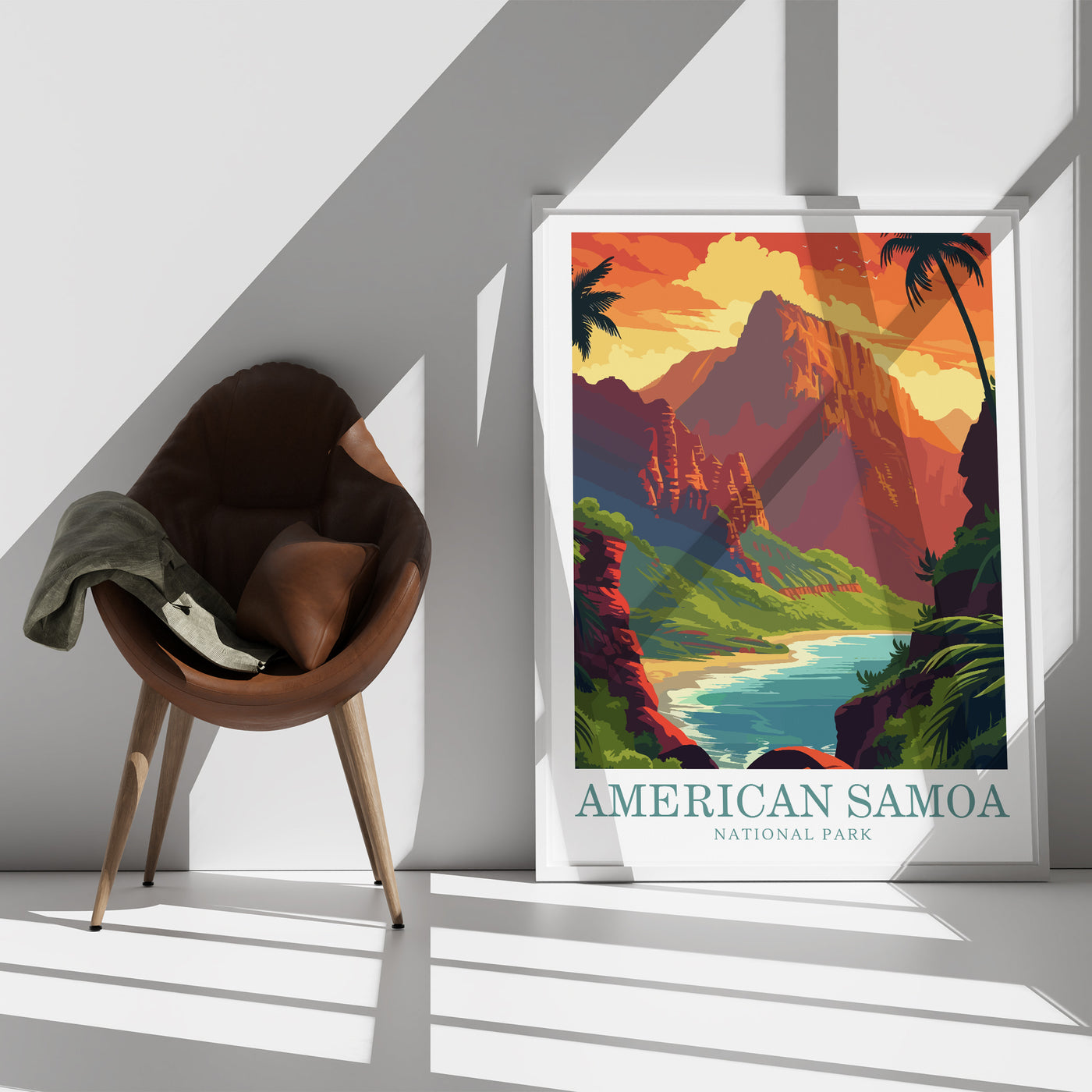 American Samoa National Park Poster - Retro Island Wall Art Print - Wanderlust Posters