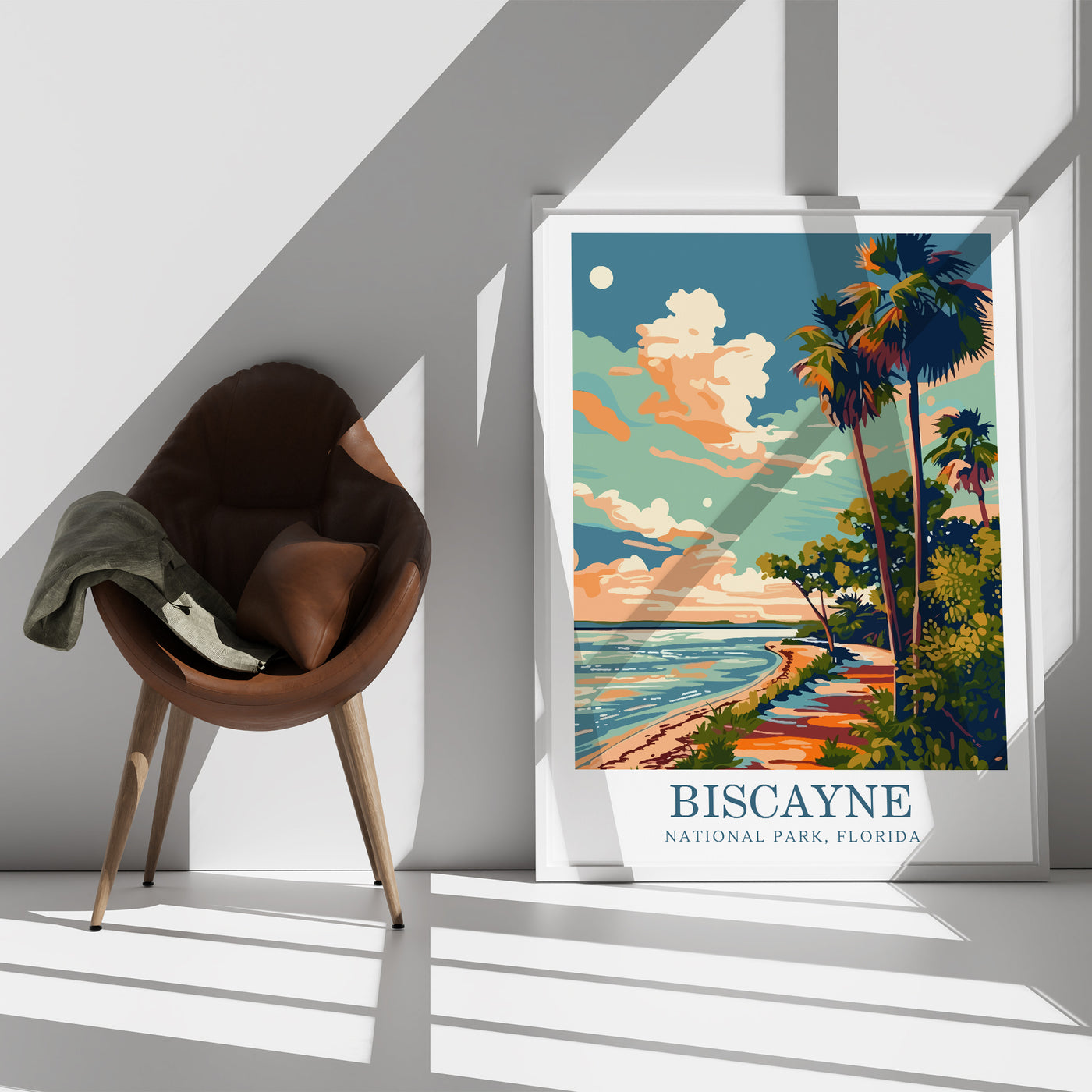 Biscayne National Park Poster - Coastal Vintage Art Print - Wanderlust Posters