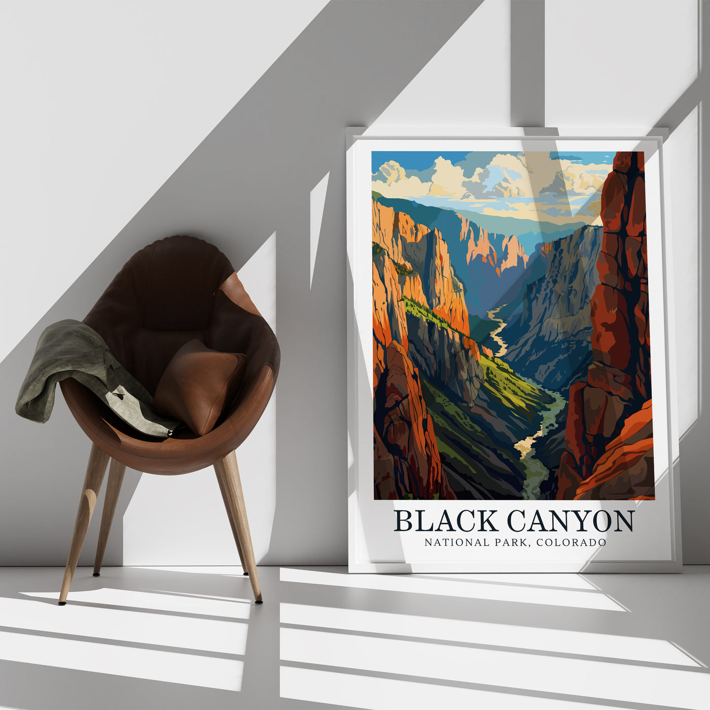 Black Canyon National Park Poster - Dramatic Retro Print - Wanderlust Posters
