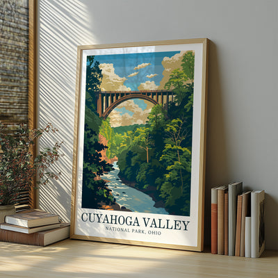 Cuyahoga Valley National Park Poster – Retro Landscape Print - Wanderlust Posters
