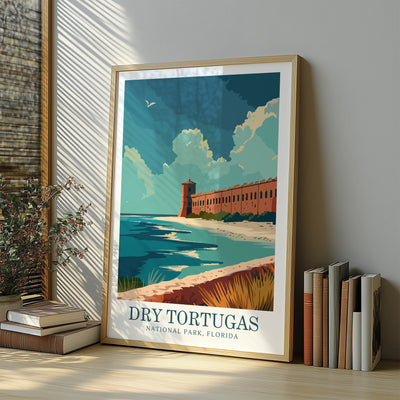 Dry Tortugas National Park Poster – Coastal Vintage Print - Wanderlust Posters